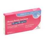 Borax Acide borique Viatris unidose pour lavage ophtalmique