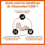 Vitascorbol Vitamine C 500 mg comprimés à croquer