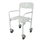Chaise de douche pliable à roulettes Tobago