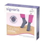 Sigvaris Styles Motifs Marinière Chaussettes de contention Femmes Classe 2