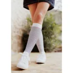 Sigvaris Styles Motifs Marinière Chaussettes de contention Femmes Classe 2