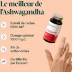 Novoma Ashwagandha bio KSM 66 gélules