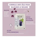 Iroha Nature Patch yeux Anti âge au raisin