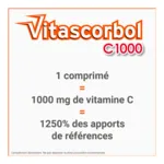 Vitascorbol C1000 vitamine C comprimés effervescents