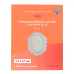 Pansement hydrocellulaire siliconé adhésif ovale Santécare