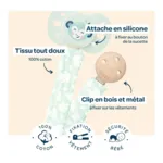 Biolane Attache sucette en coton