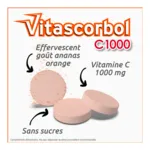 Vitascorbol C1000 vitamine C comprimés effervescents