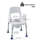 Chaise de douche Aquatec Pico Commode Invacare