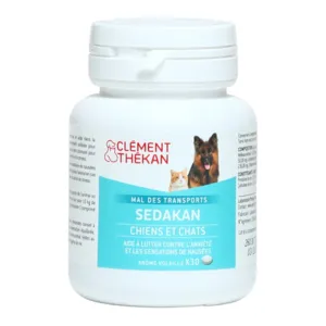 Clément Thékan Sedakan Mal des transports chat chien comprimés