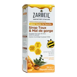 Sirop Toux grasse Toux sèche et Mal de gorge Zarbeil