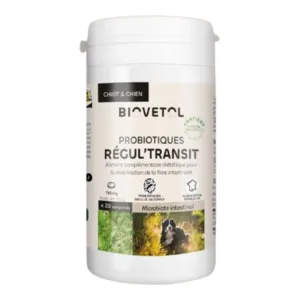 Biovetol Regul Transit probiotiques chien comprimés