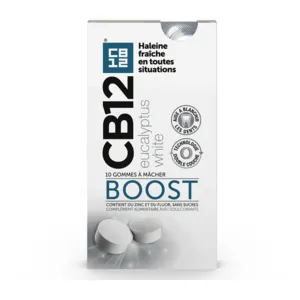 CB12 Boost gommes à mâcher Eucalyptus White haleine fraîche