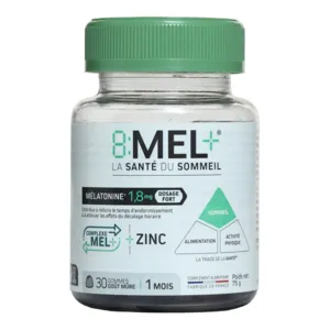 8 Mel+ gommes Mélatonine 1,8 mg