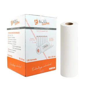 Rouleaux de draps d'examen médical gaufrés