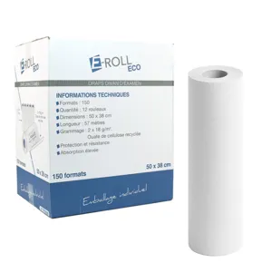 Draps d'examen lisses E Roll 50 x 38 cm