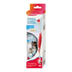Combi-Pack Beaphar Brosse à dents et dentifrice Chien Chat