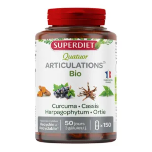 Gélules SuperDiet Curcuma Cassis Harpagophytum Ortie