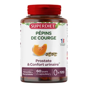 Super Diet huile de pépins de courge capsule pour la prostate