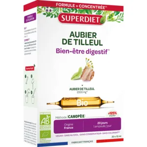 Ampoules Super Diet aubier de tilleul digestion