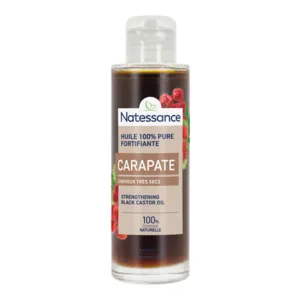 Natessance huile de carapate ricin noire pour cheveux secs