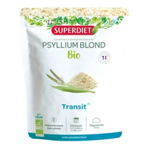 SuperDiet psyllium blond Bio tégument Complément alimentaire