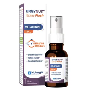 Nutergia Spray Flash mélatonine 1,9 mg Ergynuit