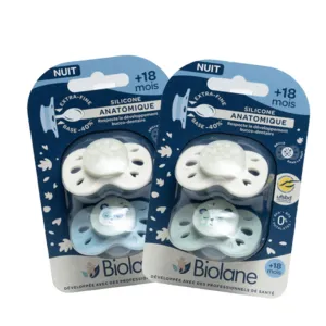 Sucette phosphorescente anatomique +18 mois silicone Biolane
