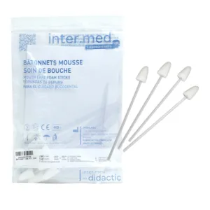 Bâtonnets soin de bouche avec cône en mousse