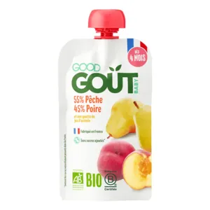 Good Goût compote pêche poire bio pour bébé