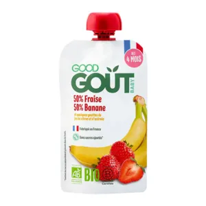 Compote en gourde fraise banane Good Goût Bio