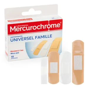 Mercurochrome pansements Universel pour toute la famille