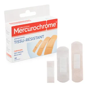 Pansements Mercurochrome Tissu résistant