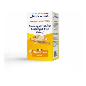 Comprimés Ginseng de Sibérie Ginseng d'Asie 890 mg Juvamine