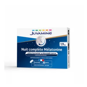 Comprimés Nuit complète Mélatonine 1,9 mg Juvamine