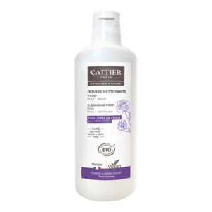 Cattier Mousse Nettoyante Visage Rose Bleuet