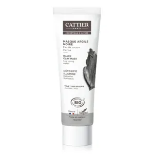 Masque détoxifiant visage à l'argile noire Cattier bio