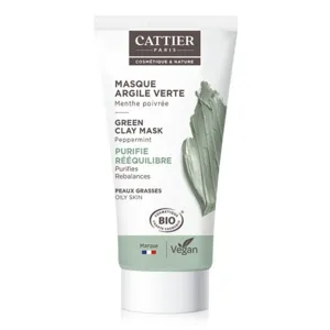 Cattier Masque peaux grasses à l'argile verte Bio