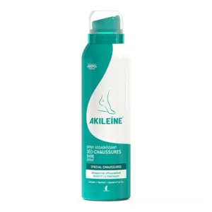 Akileïne spray assainissant deo chaussures très forte transpiration