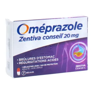 Oméprazole 20 mg gélules anti acide Zentiva
