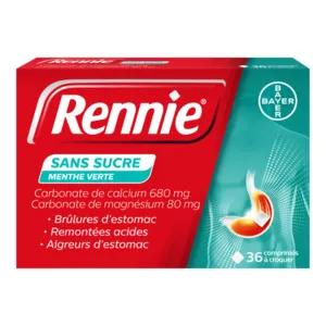 Pastille Rennie sans sucre menthe verte