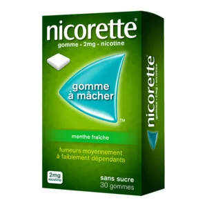 Gomme menthe fraîche Nicorette 2mg