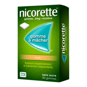 Nicorette 2 mg Fruits gomme nicotine