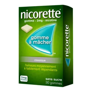 Nicorette gomme 2 mg de nicotine