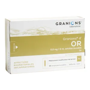 Granions d'or ampoules d'oligothérapie