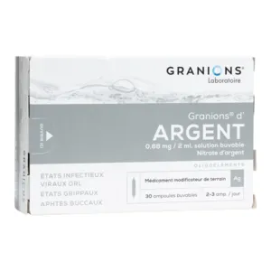 Granions d'argent ampoules d'oligothérapie