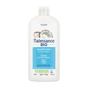 Shampooing extra doux Natessance Coco bio et kératine végétale