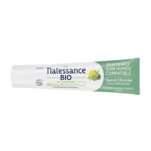 Natessance dentifrice bio compatible avec homéopathie