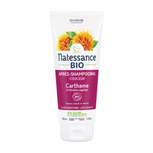 Après-shampooing couleur Natessance bio Carthame et Kératine végétale