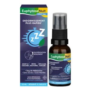 Euphytose Nuit spray de mélatonine 1 mg