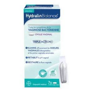 Hydralin Balance ovule vaginal vaginose bactérienne
